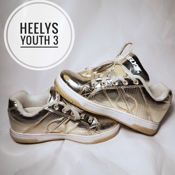 burgundy gold heelys